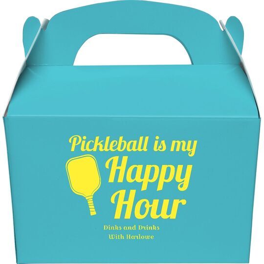 Pickleball Is My Happy Hour Gable Favor Boxes